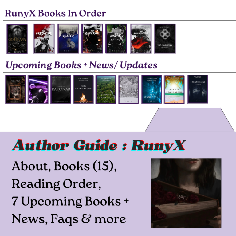 Author Guide : RunyX, About, Books, Reading Order, 7 upcoming books, faqs & more