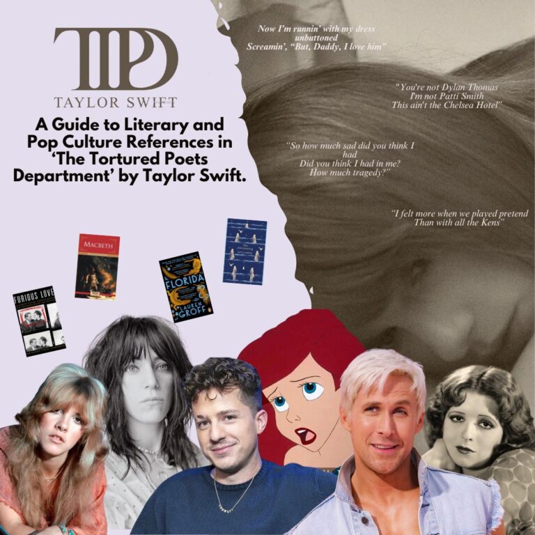 Literary and Pop Culture References in ‘The Tortured Poets Department’ by Taylor Swift (16songs/40+references)