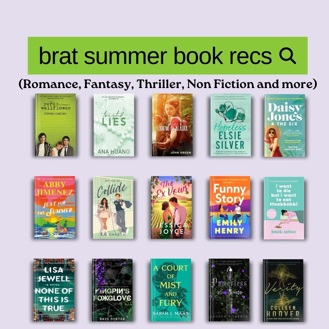 My Brat Summer Book Picks + Green Book Recs (24+)