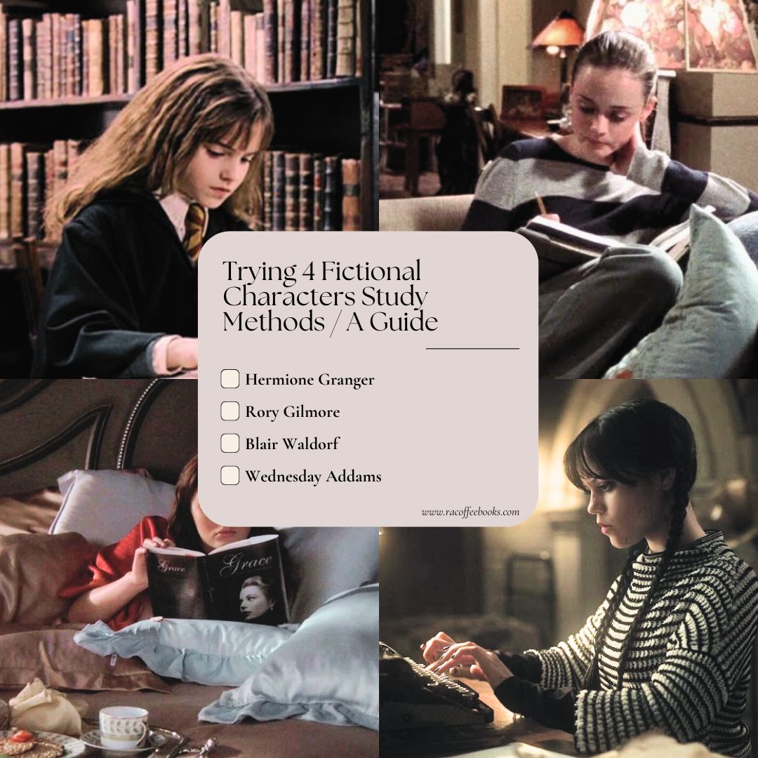Trying 4 Popular Fictional Characters Study Methods | Rory Gilmore, Hermione Granger, Blair Waldorf & Wednesday Addams
